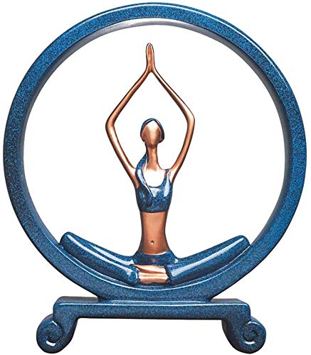 Resin Yoga Girl Figurines - Elegant Women Statues for Home & Office Desk Decor, Meditation Sculpture - Perfect for Yoga Studios, Spa Decor & Mindful Workspaces (Style 3)