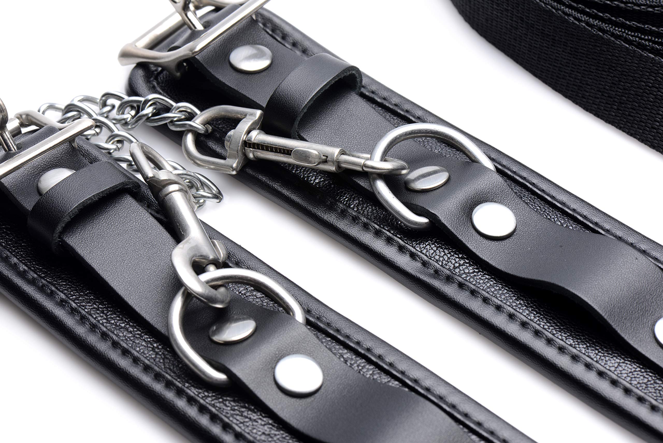 Premium Leather Bed Restraint Kit - Adjustable Handcuffs & Ankle Cuffs for Adults - Bondage Gear for Couples - Perfect for Spicing Up Your Bedroom, BDSM Play & Sensual Exploration