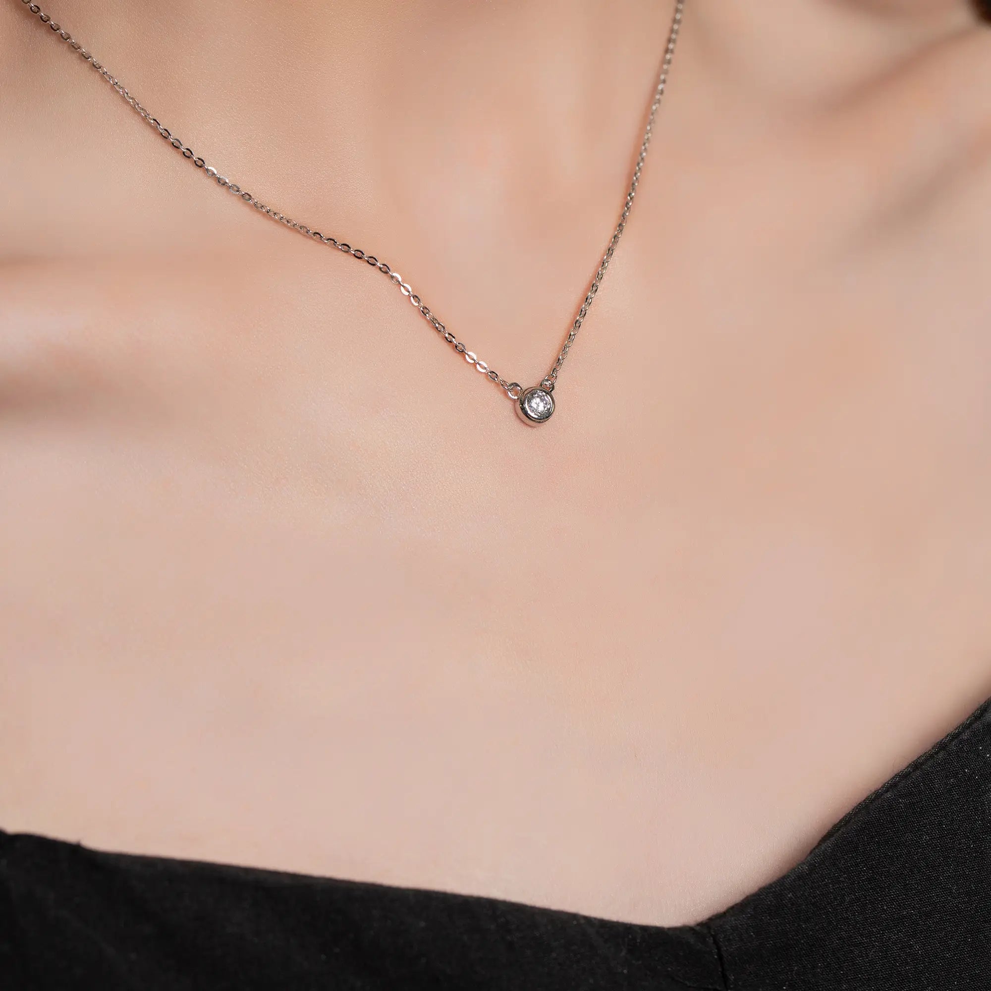 Small Sphere Necklace - Minimalist Sterling Silver Pendant for Women | Perfect for Everyday Wear, Gifts & Special Occasions