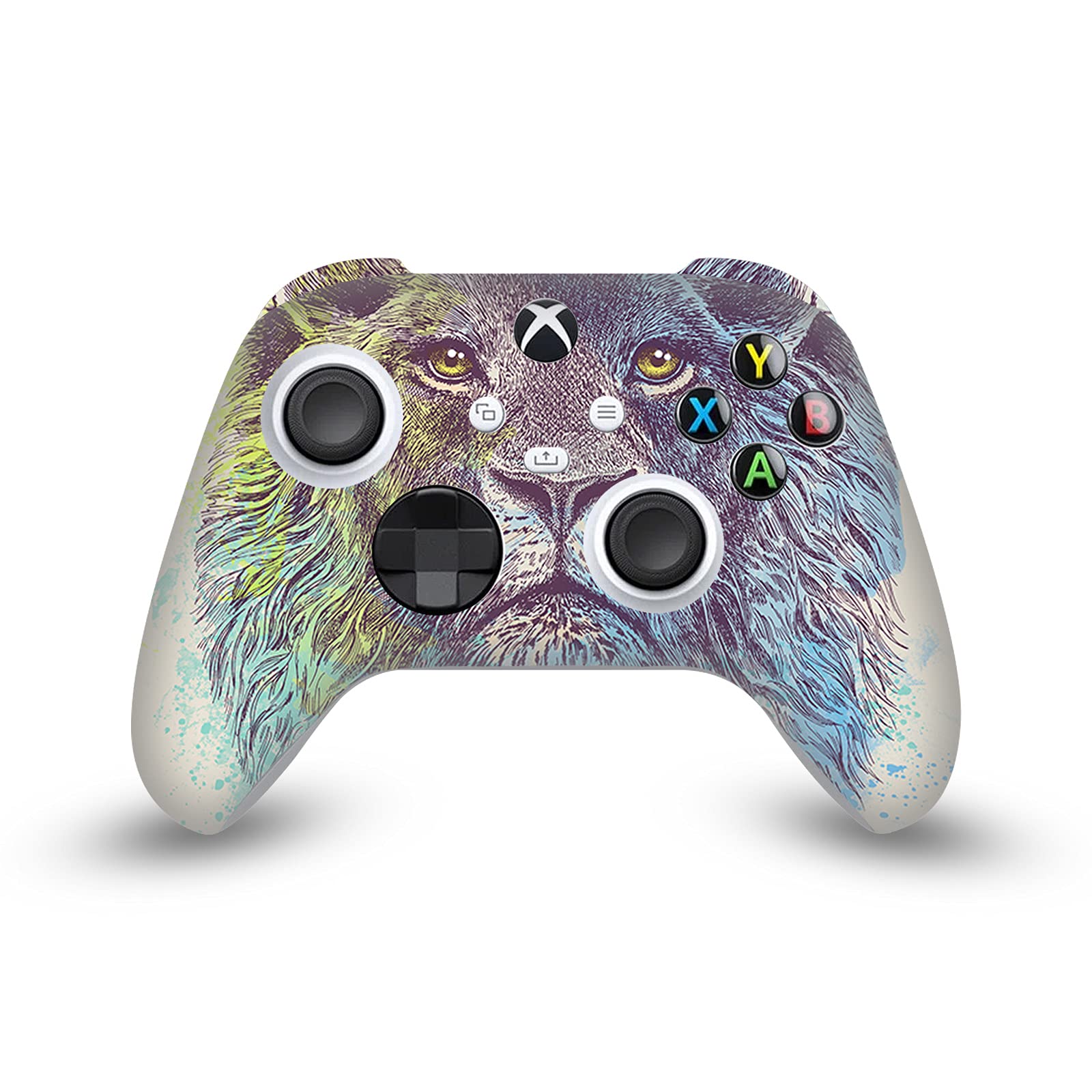 Officially Licensed Rachel Caldwell Lion Art Vinyl Sticker Skin Cover for Xbox Series X/S Controller - Durable Gaming Protection with Unique Design, Perfect for Gamers & Collectors - Use for Gaming Sessions, Customizing Controllers, or as Decorative Gift