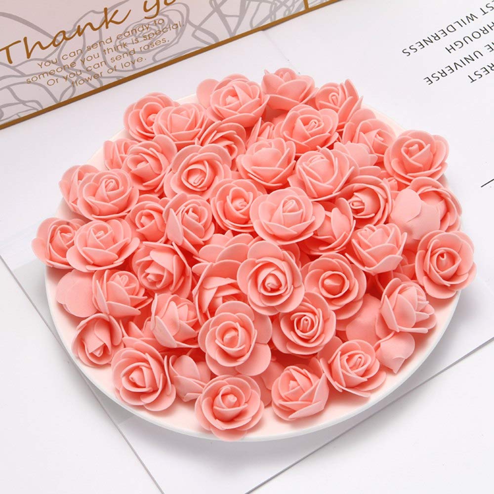 1.4 Inch Mini Foam Rose Artificial Flowers - 250 Pack Blush Pink Fake Roses for DIY Wedding Decor, Home Decoration, Craft Projects & Party Confetti | Perfect for Centerpieces, Bouquets, Scrapbooking & Table Scatter