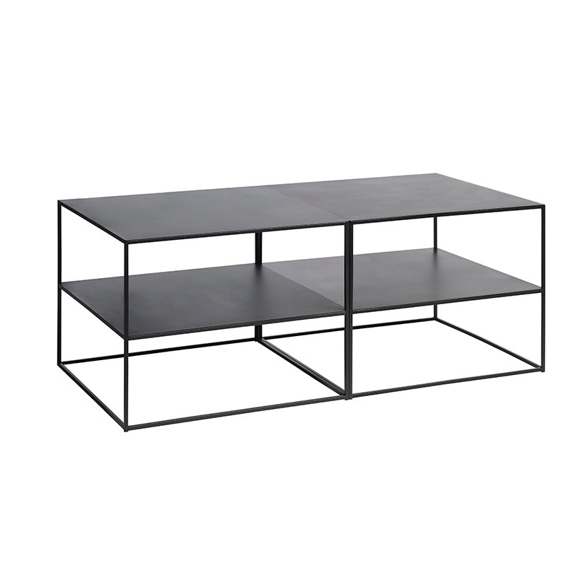 Modern PEBBLE Coffee Table 65x65cm - Square Black Wooden Living Room Furniture for Small Spaces | Perfect for Apartments, Studios & Cozy Home Decor