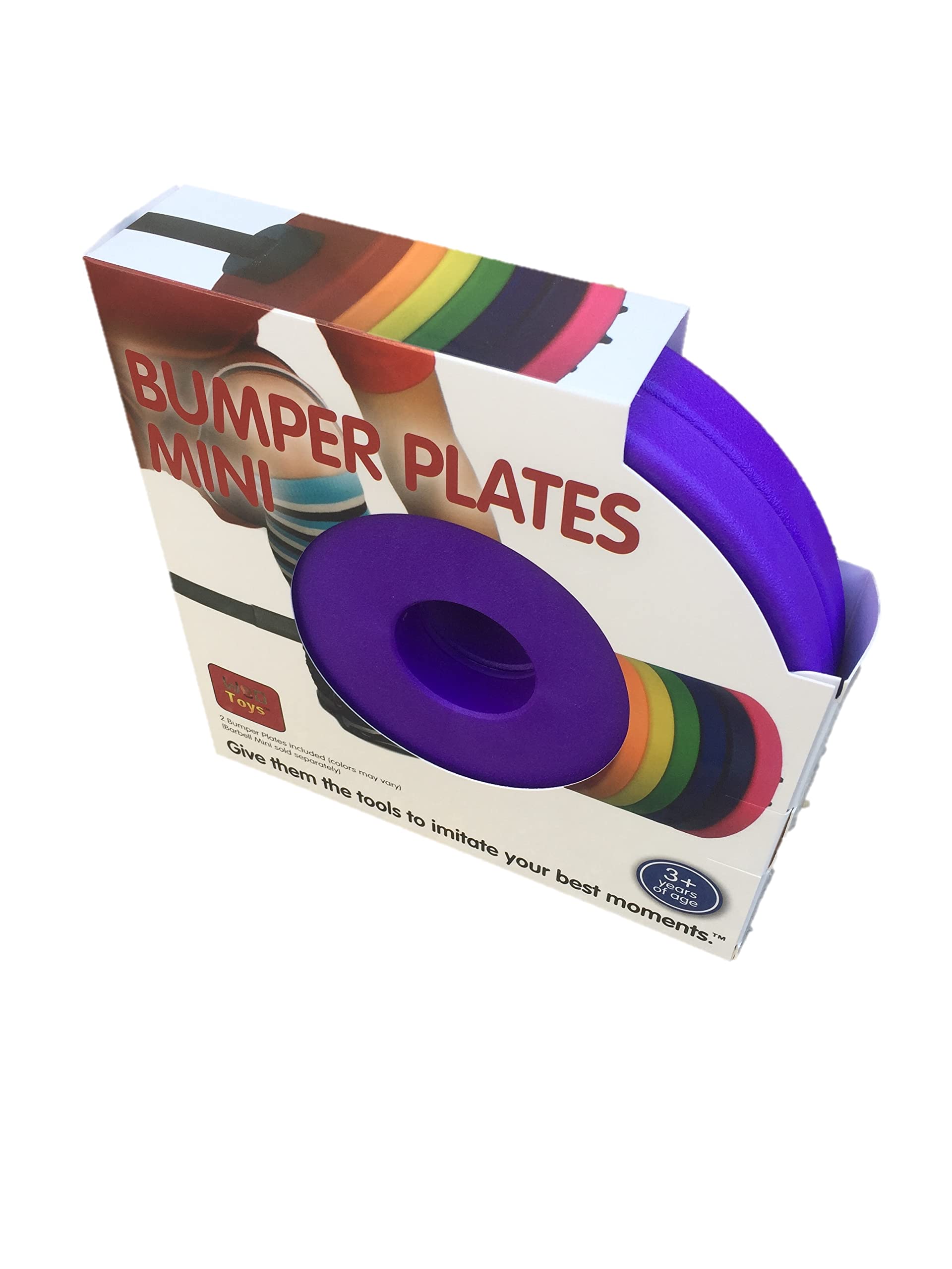 Colorful Mini Bumper Plates for Kids - Safe Durable Barbell Add-On Weights - Children's Fitness Equipment for Home Gym & Exercise - Perfect for Kids Workouts, Playroom Activities & Family Fitness Fun