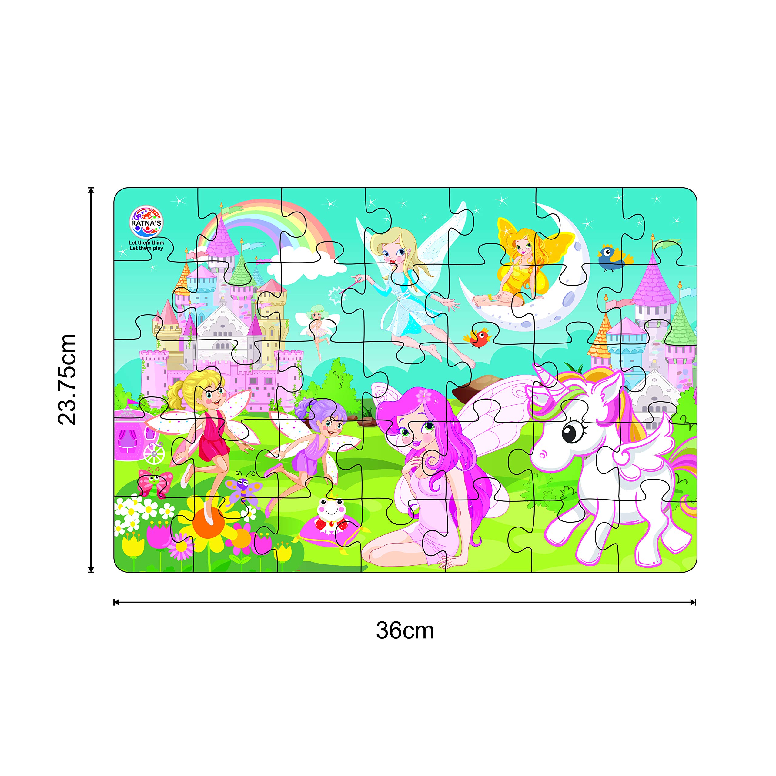 RATNA'S Little Jigsaw Fairies Puzzle - Develops Hand-Eye Coordination & Cognitive Skills - Perfect Educational Toy for Kids Birthday Return Gifts, Party Favors, and Early Learning Activities