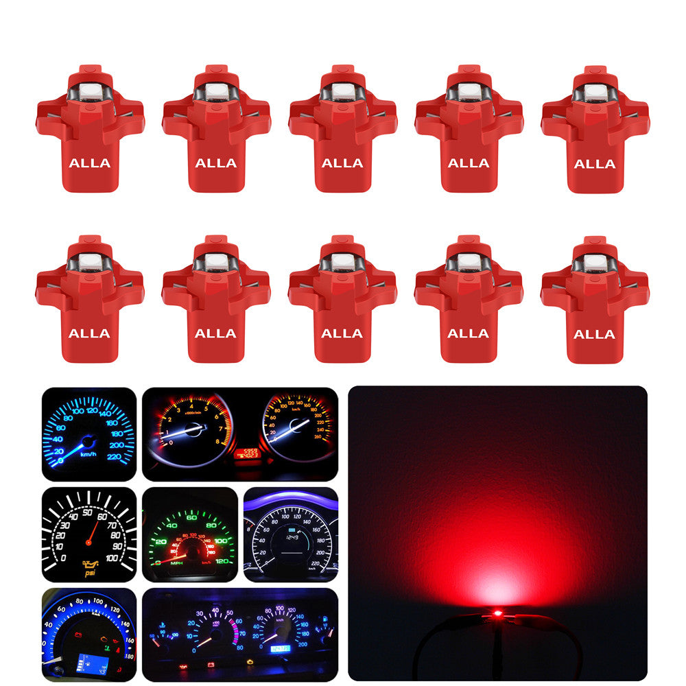 B8.3D LED Dashboard Instrument Panel Gauge Lights - Replacement Bulbs for Car Dashboard (17058, 202259, 509) - Perfect for Night Driving & Enhanced Visibility