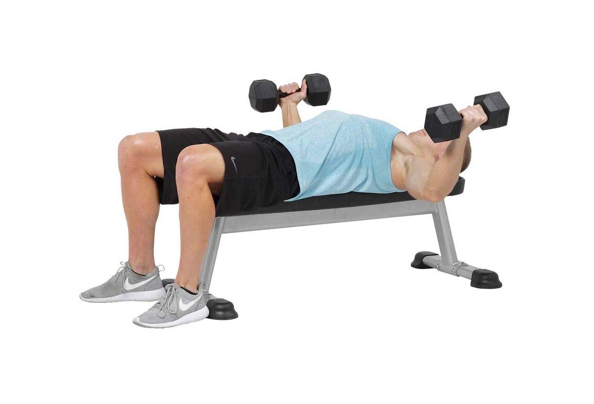 HOIST Fitness Adjustable Weight Bench for Home Gym, Heavy Duty Flat Utility Bench with Fixed Position - Perfect for Strength Training, Dumbbell Workouts & Full Body Exercises