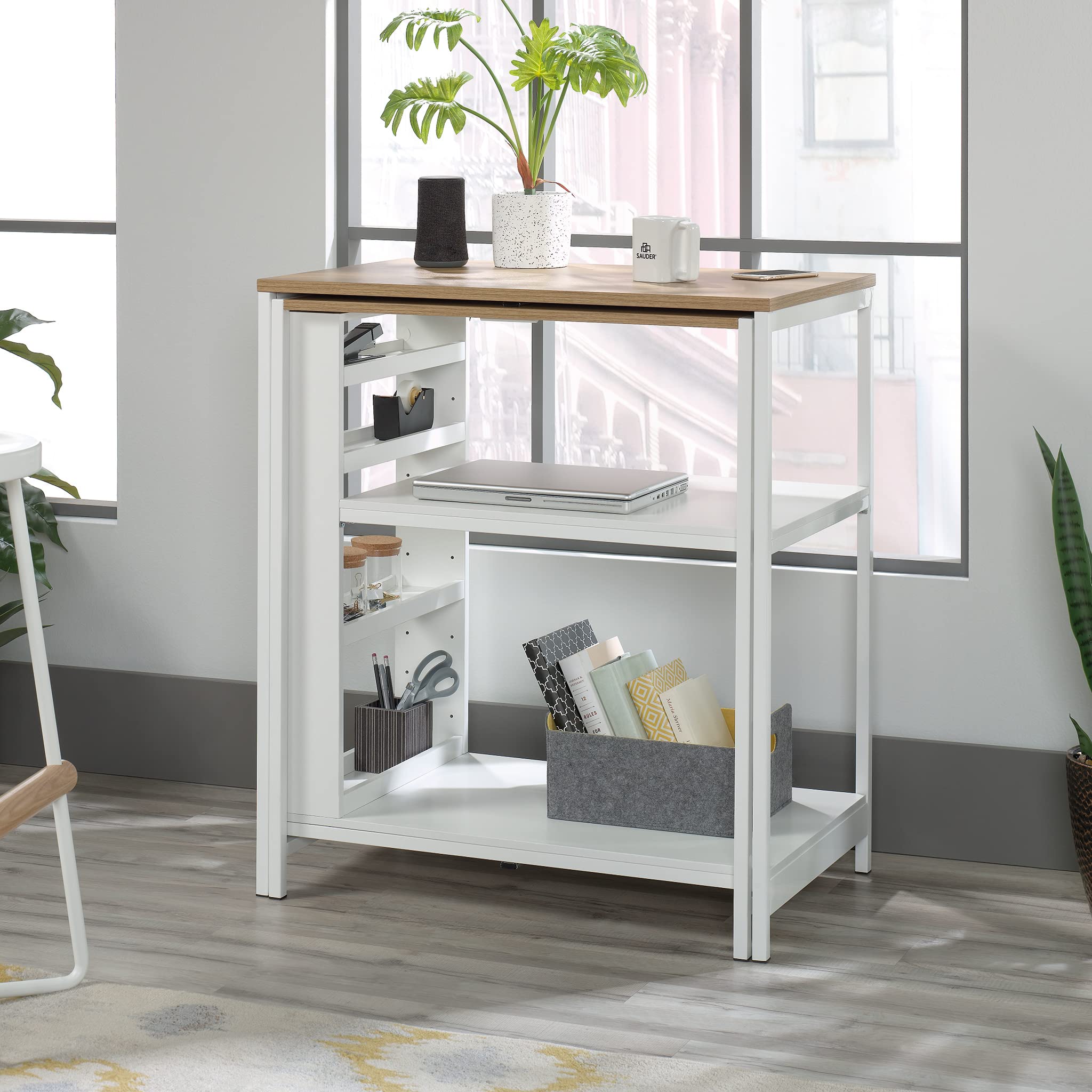 Sauder White Kitchen Island with Storage, 31.5