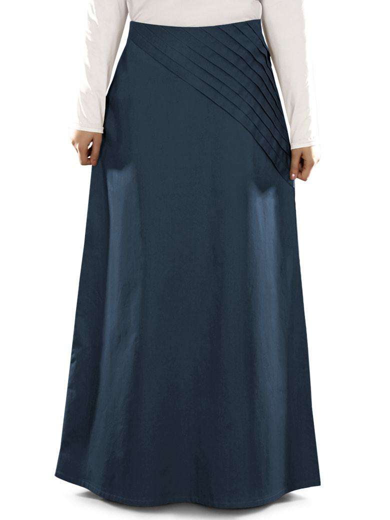 ISA Twill Skirt for Women - High Waist A-Line Midi Skirt with Pockets | Perfect for Office, Date Night & Casual Outfits