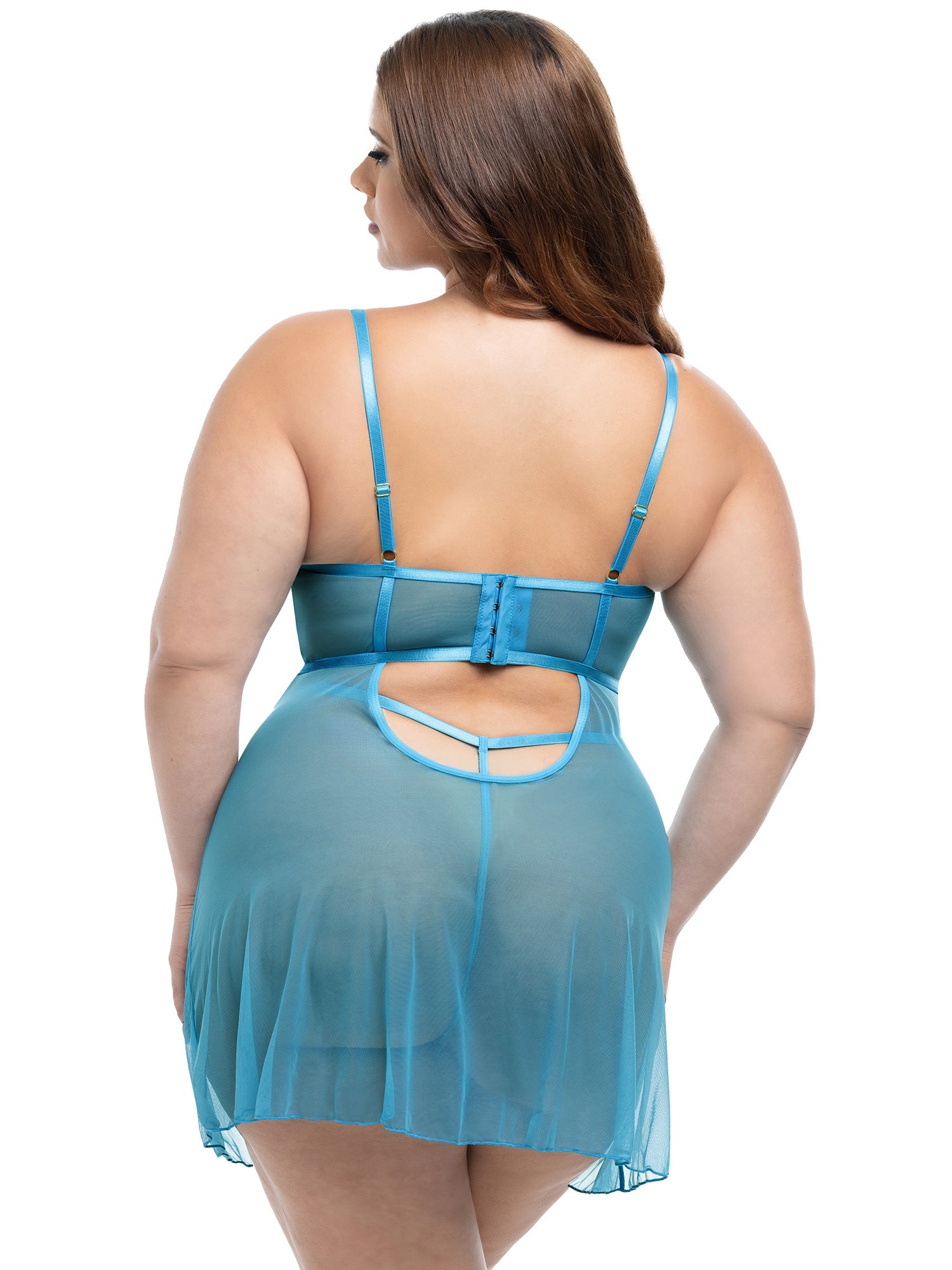 Curvy Emma Flyaway Babydoll Lingerie - Sexy Lace Chemise for Women | Perfect for Valentine's Day, Honeymoon & Romantic Nights