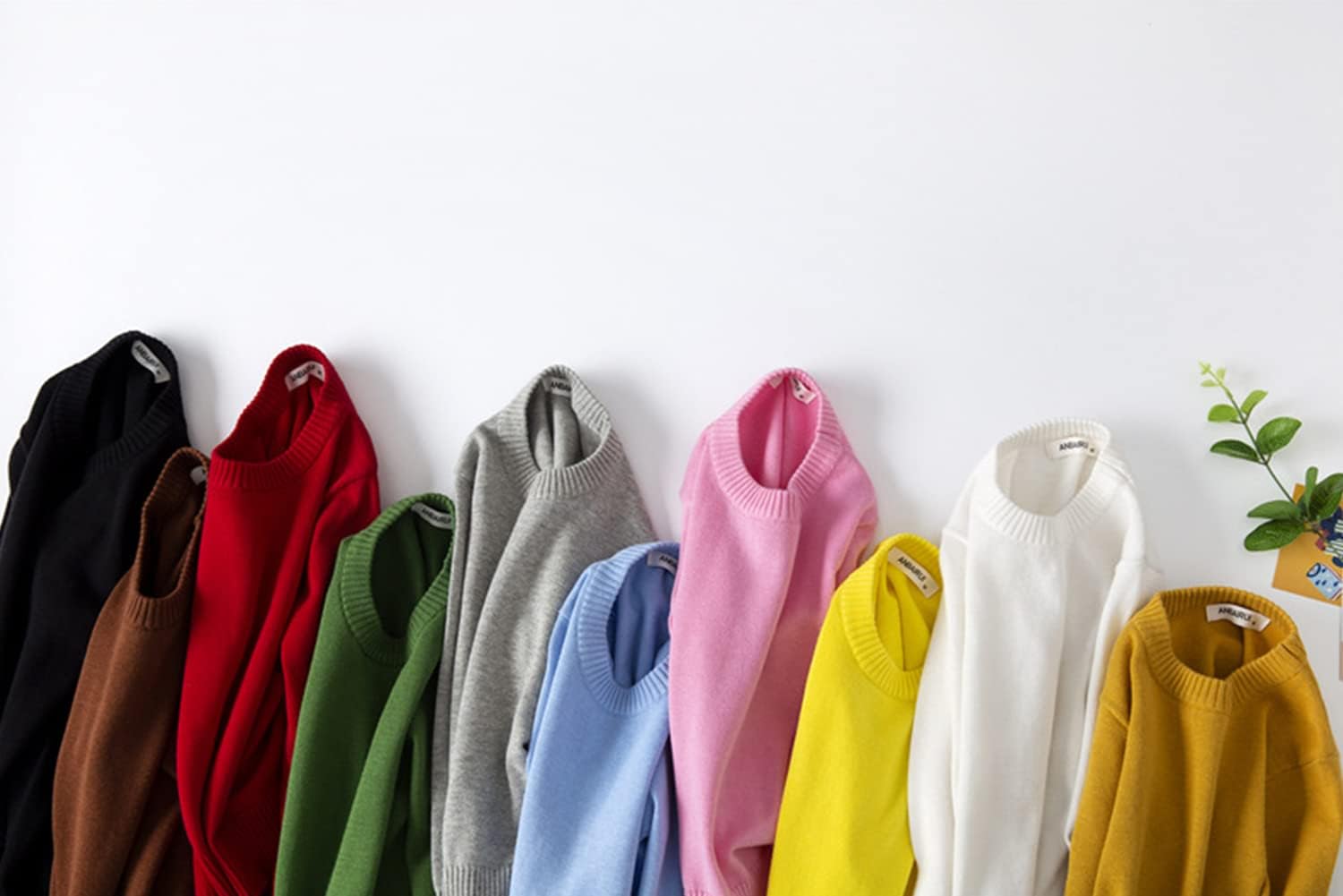 ACESTAR Boys and Girls Uniform Cotton Crew Neck Sweater - Long Sleeve Pullover Knit Sweatshirt for School, Casual Wear & Family Photos