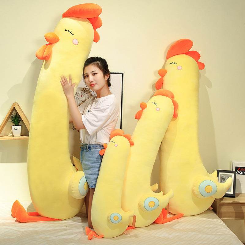 Extra Large Soft Chicken Body Pillow - Super Plush Hugging Pillow for Adults & Kids | Perfect for Cuddling, Napping, and Home Decor