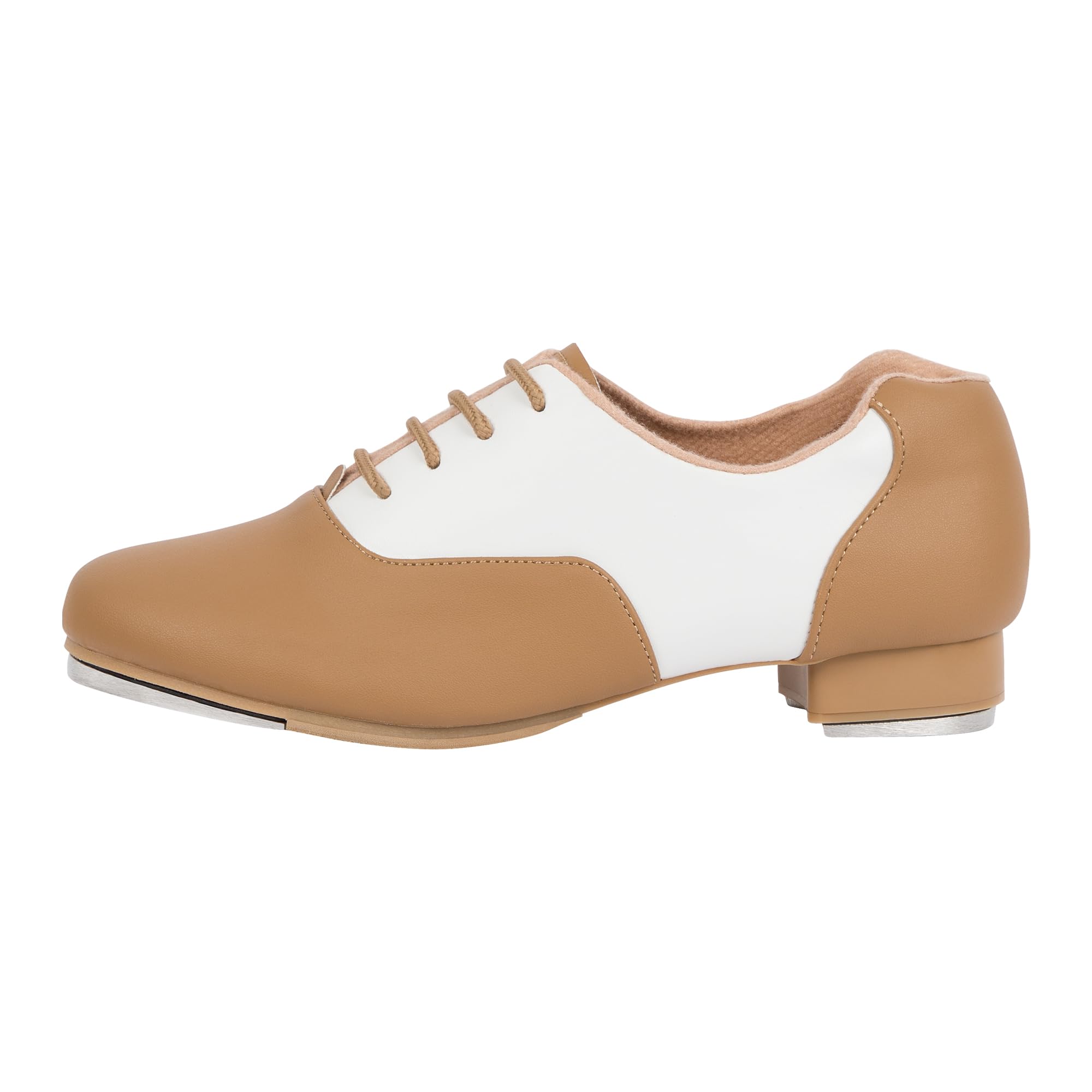 Linodes PU Leather Lace Up Tap Dance Shoes for Women & Men - Professional Jazz Dance Shoes with Colorful Design | Perfect for Tap Dancing, Jazz Performances & Dance Practice