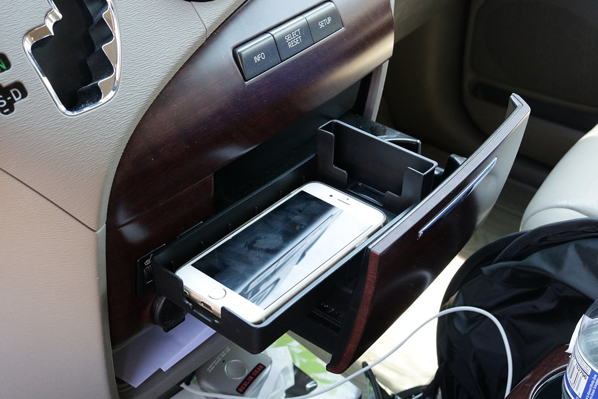 Universal Black Car Cup Holder Phone Mount - Adjustable Smartphone Tray Holder for iPhone, Samsung, Android - Perfect for Road Trips, Commuting & Hands-Free Driving