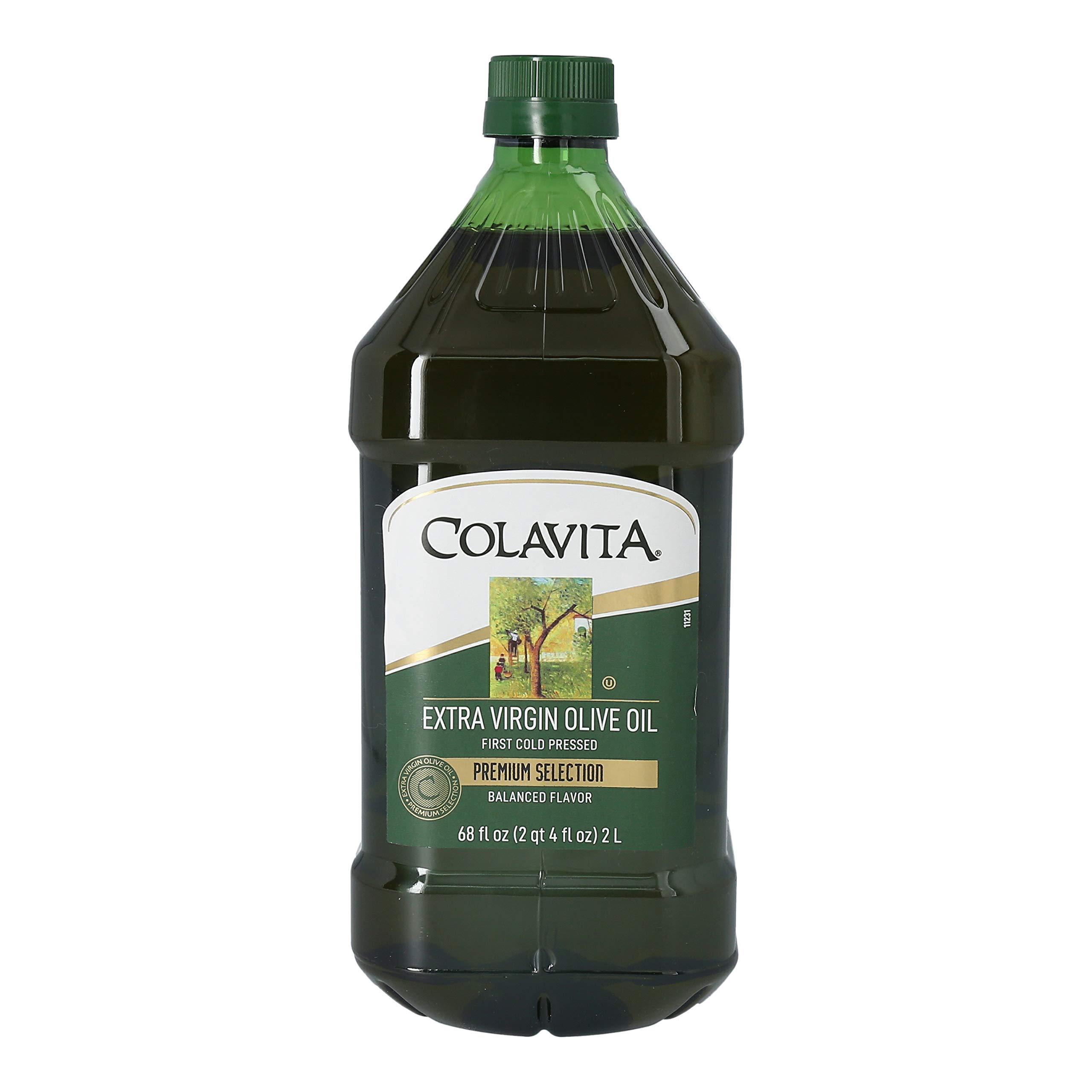 Colavita Premium Selection Extra Virgin Olive Oil & Roasted Garlic EVOO - High-Quality Cooking Oil for Salads, Pasta & Mediterranean Dishes