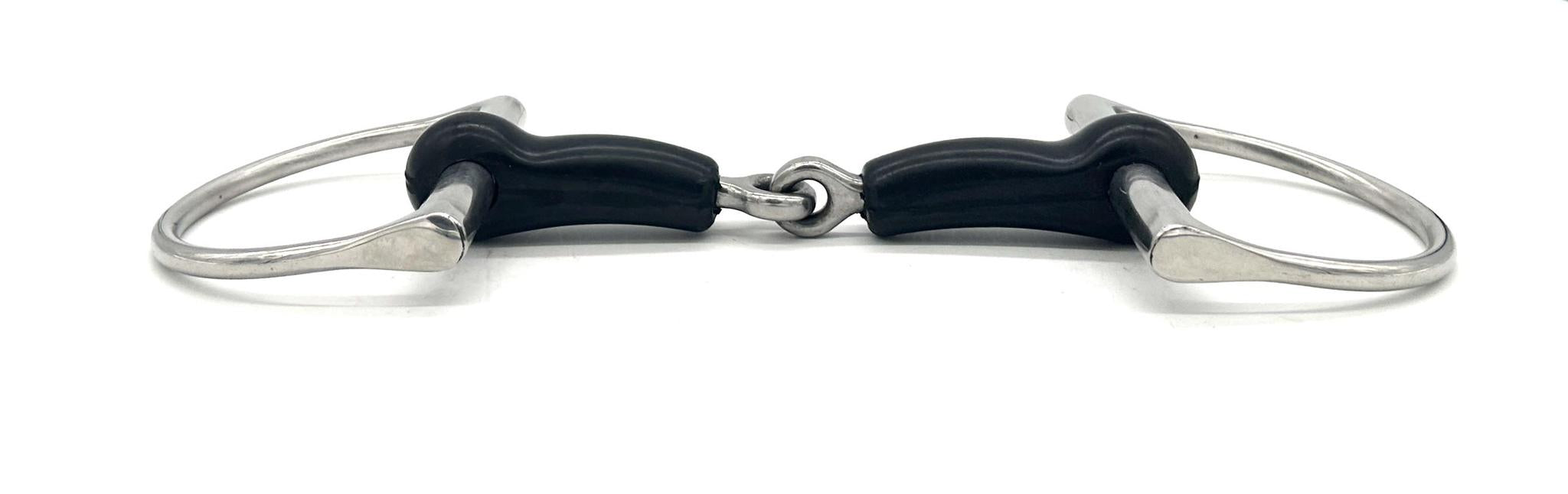 Jake Adams Rubber Single Jointed Dee Bit - Durable Horse Training Bit for Western Riding & Show Performance - Perfect for Trail Riding, Dressage & Equine Sports