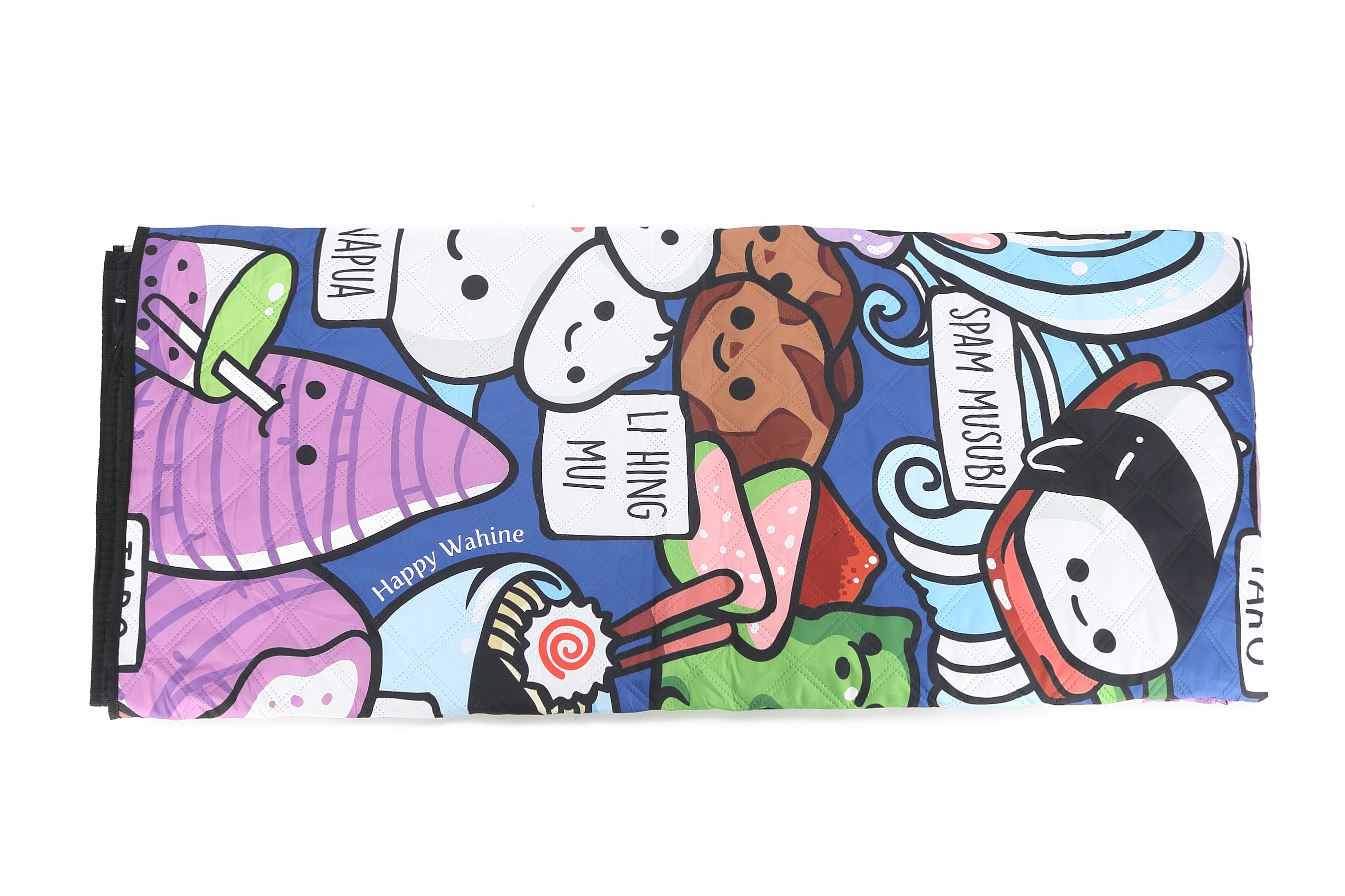 Hawaiian Blue Beach Mat - Waterproof Sandproof Portable Picnic Blanket for Outdoor Beach, Park, Camping & Travel