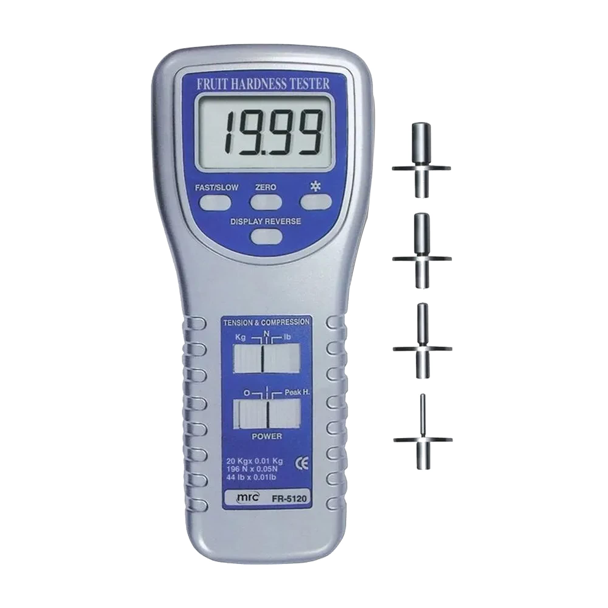 Fruit Durometer - Digital Fruit Hardness Tester with Calibration Certificate | Portable Ripeness Meter for Apples, Pears, Peaches | Ideal for Grocery Stores, Farms & Food Processing Plants