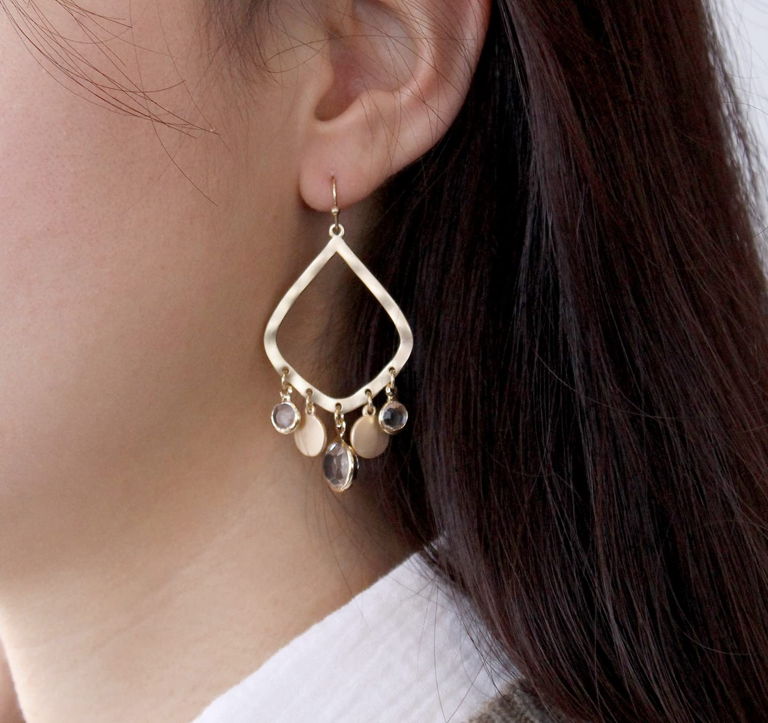 POMINA Lightweight Boho Gold Coin Charm Dangle Hoop Earrings - Bohemian Open Circle Drop Earrings for Women | Perfect for Festivals, Parties & Boho Chic Outfits