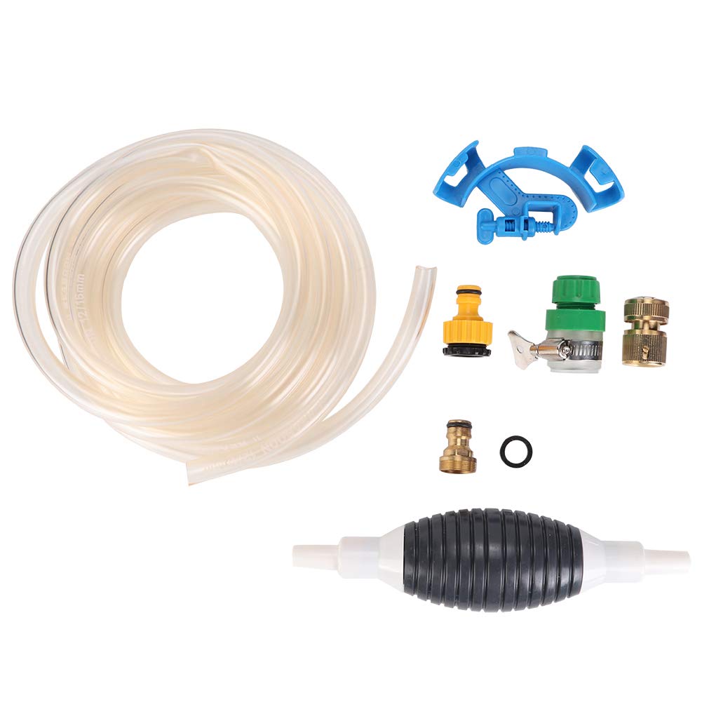 Yolispa Aquarium Gravel Cleaner Vacuum Pump Kit - 5m Water Tube for Fish Tank Cleaning - Perfect for Freshwater & Saltwater Aquariums, Easy Water Change & Substrate Maintenance