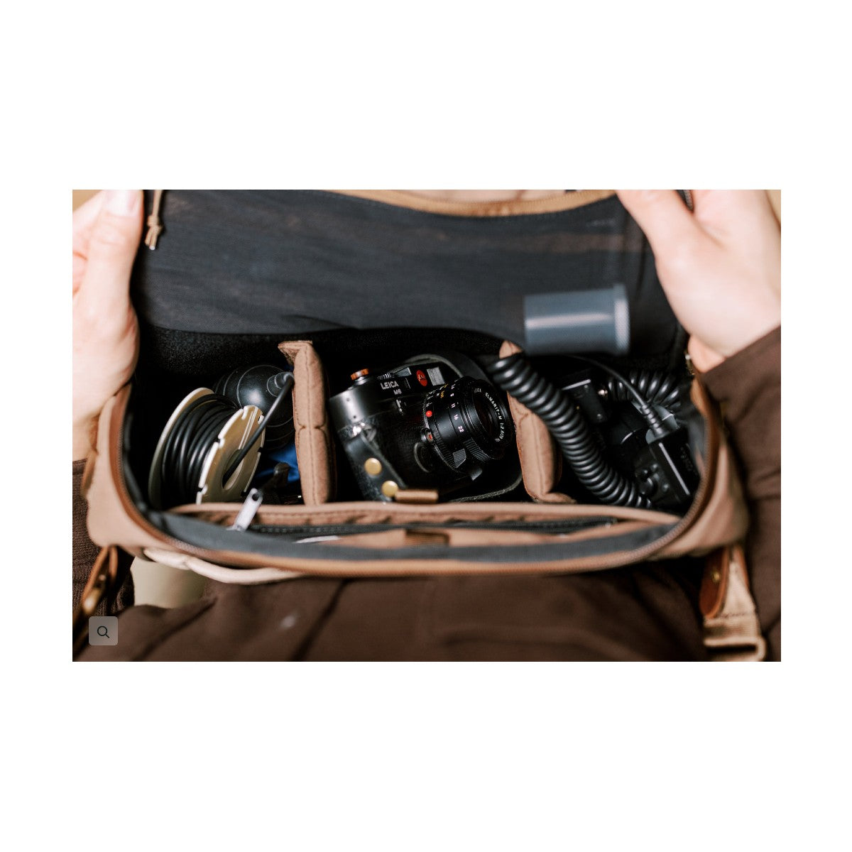 Clever Supply Camera Sling Bag Tan - Durable Crossbody Camera Bag for DSLR & Mirrorless Cameras - Perfect for Travel, Hiking & Photography Enthusiasts