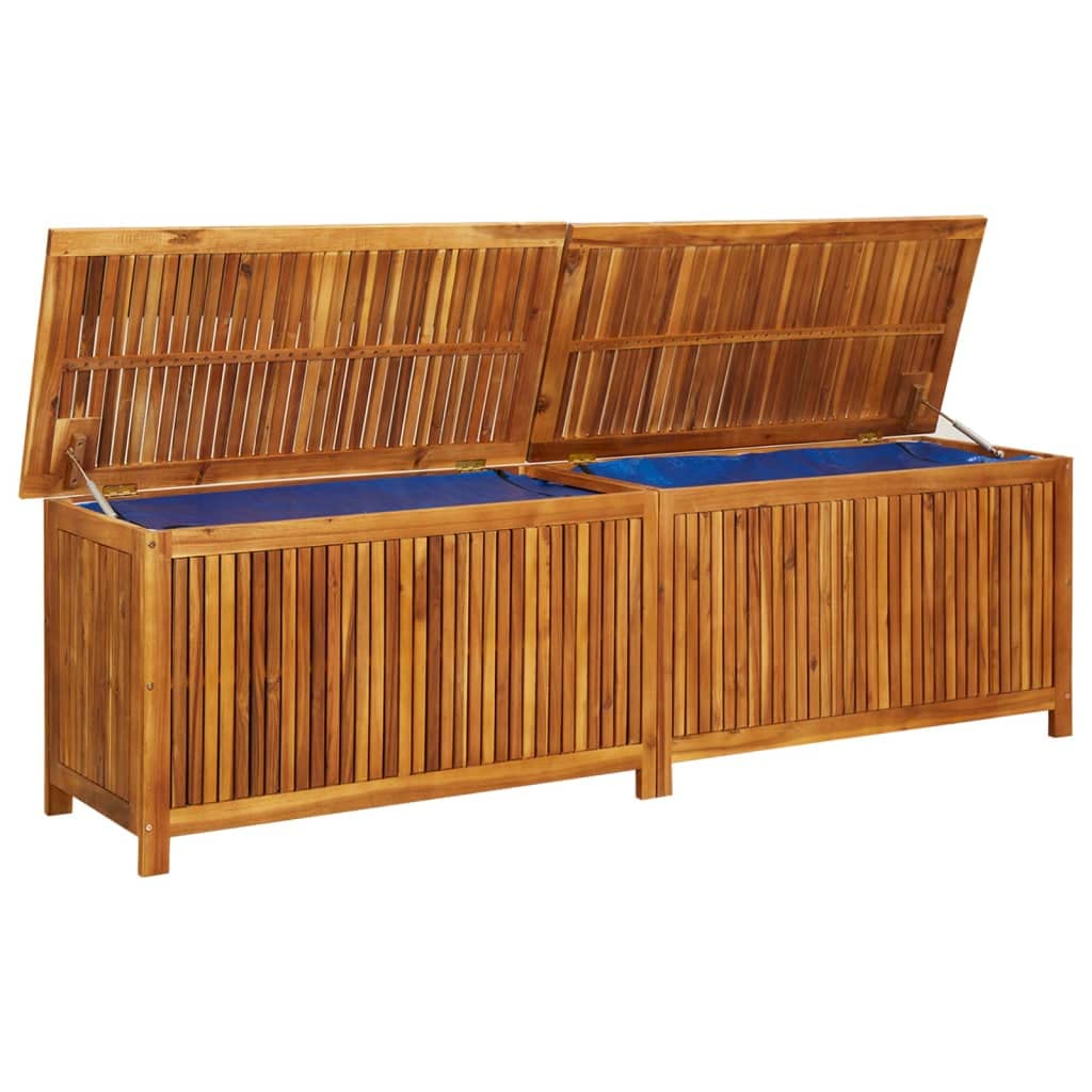 Premium Acacia Wood Outdoor Storage Box with Waterproof Lid - 78.7