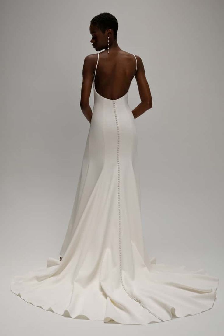 Jenny Yoo Emery Slit Gown - Elegant A-Line Wedding Dress with Side Slit for Brides, Prom & Formal Events