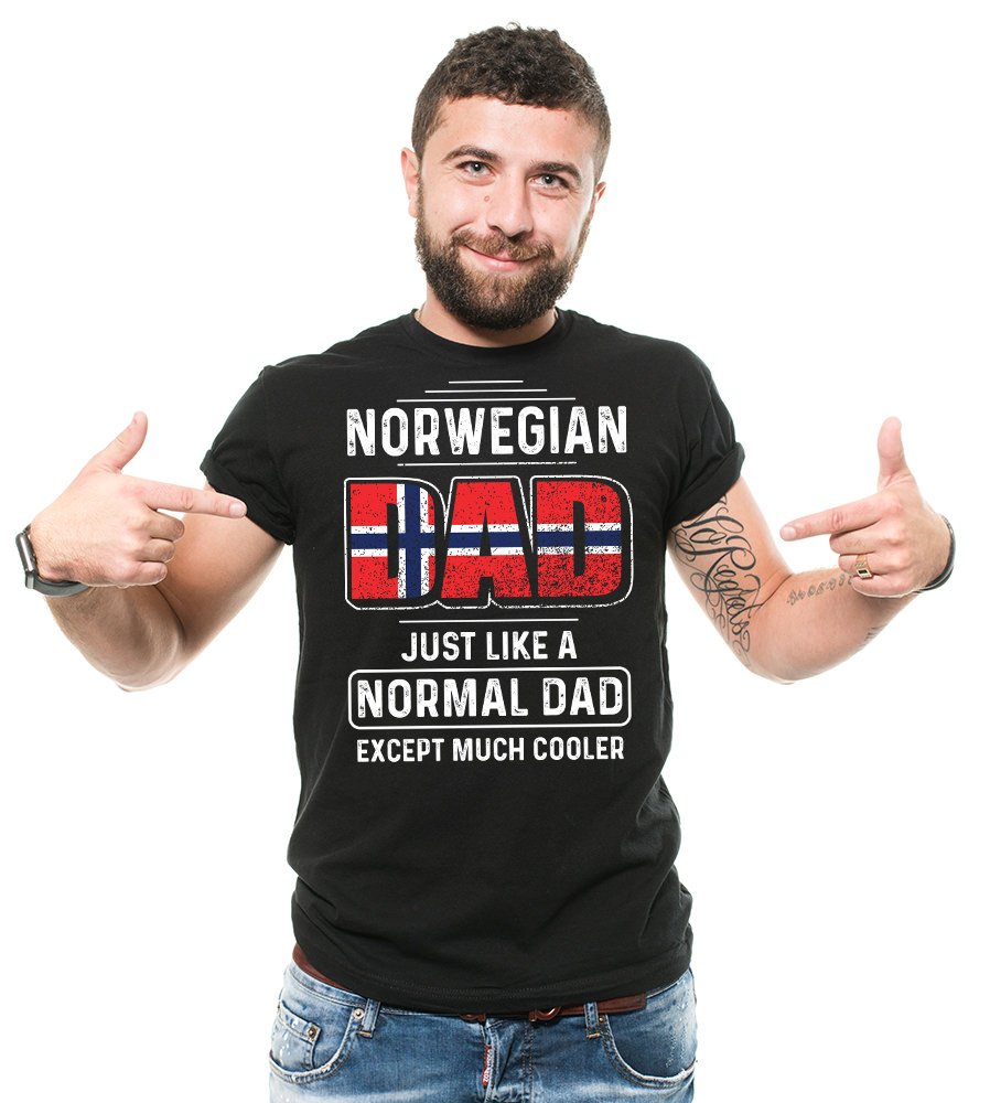 Norwegian T-Shirt for Men - Funny Norway Graphic Tee - Perfect for Travel, Gifts & Casual Wear