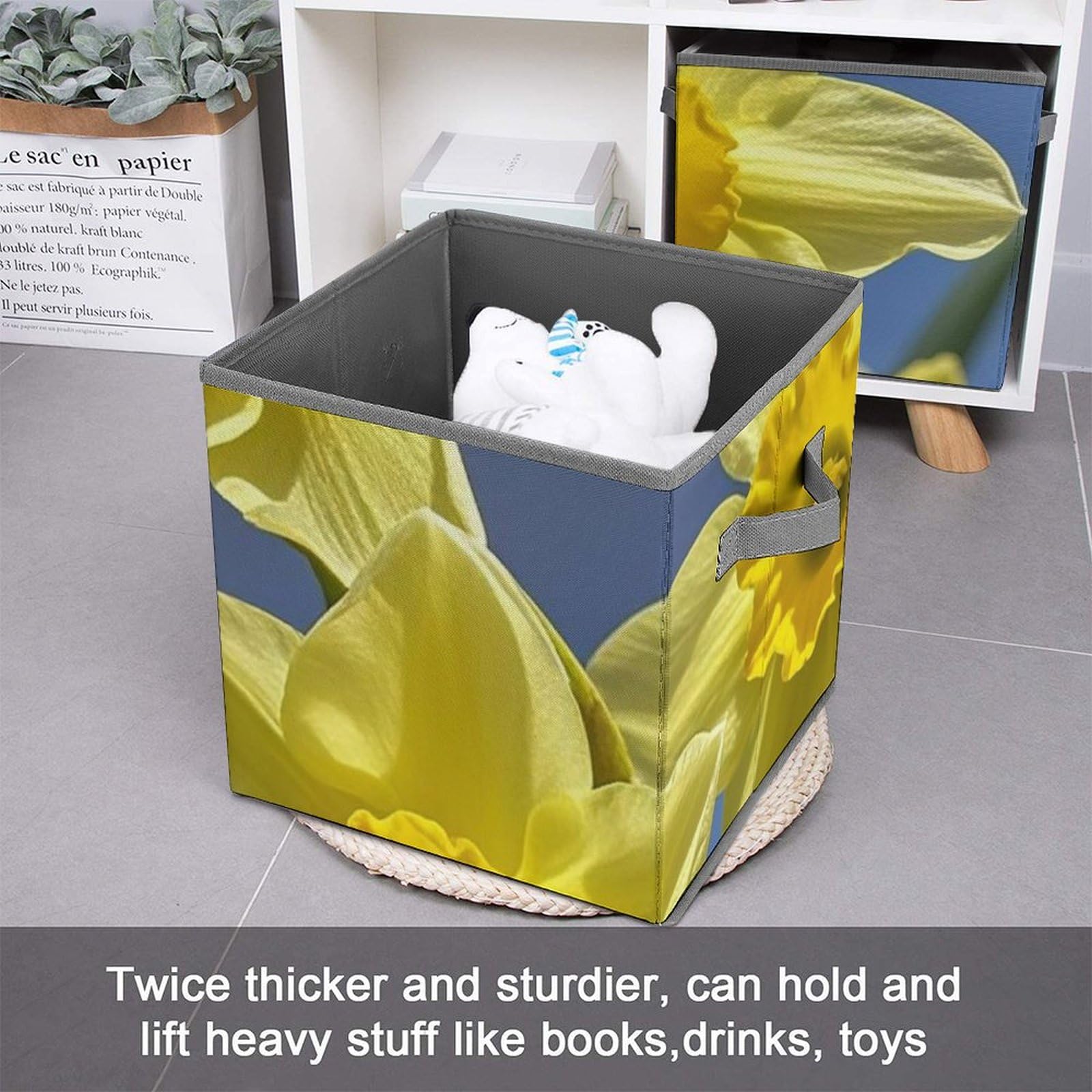 Yellow Daffodils Collapsible Storage Cubes - 10.6