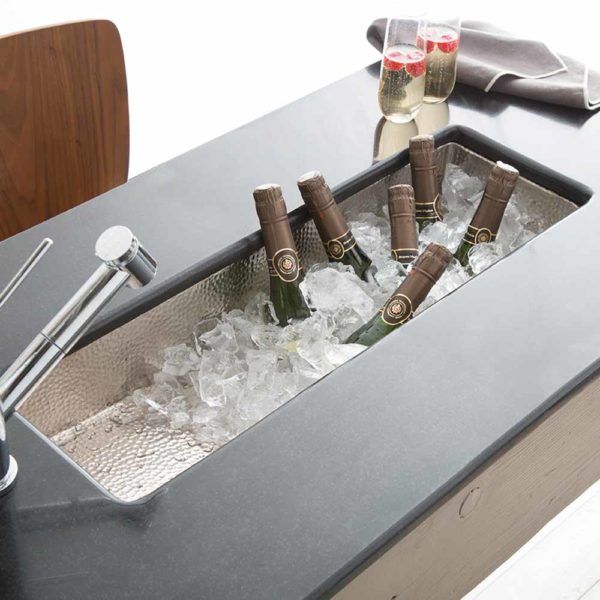 Native Trails Rio Chico Copper Bar & Prep Trough Sink - Handcrafted Copper Kitchen Sink for Bars, Restaurants & Farmhouse Style Homes