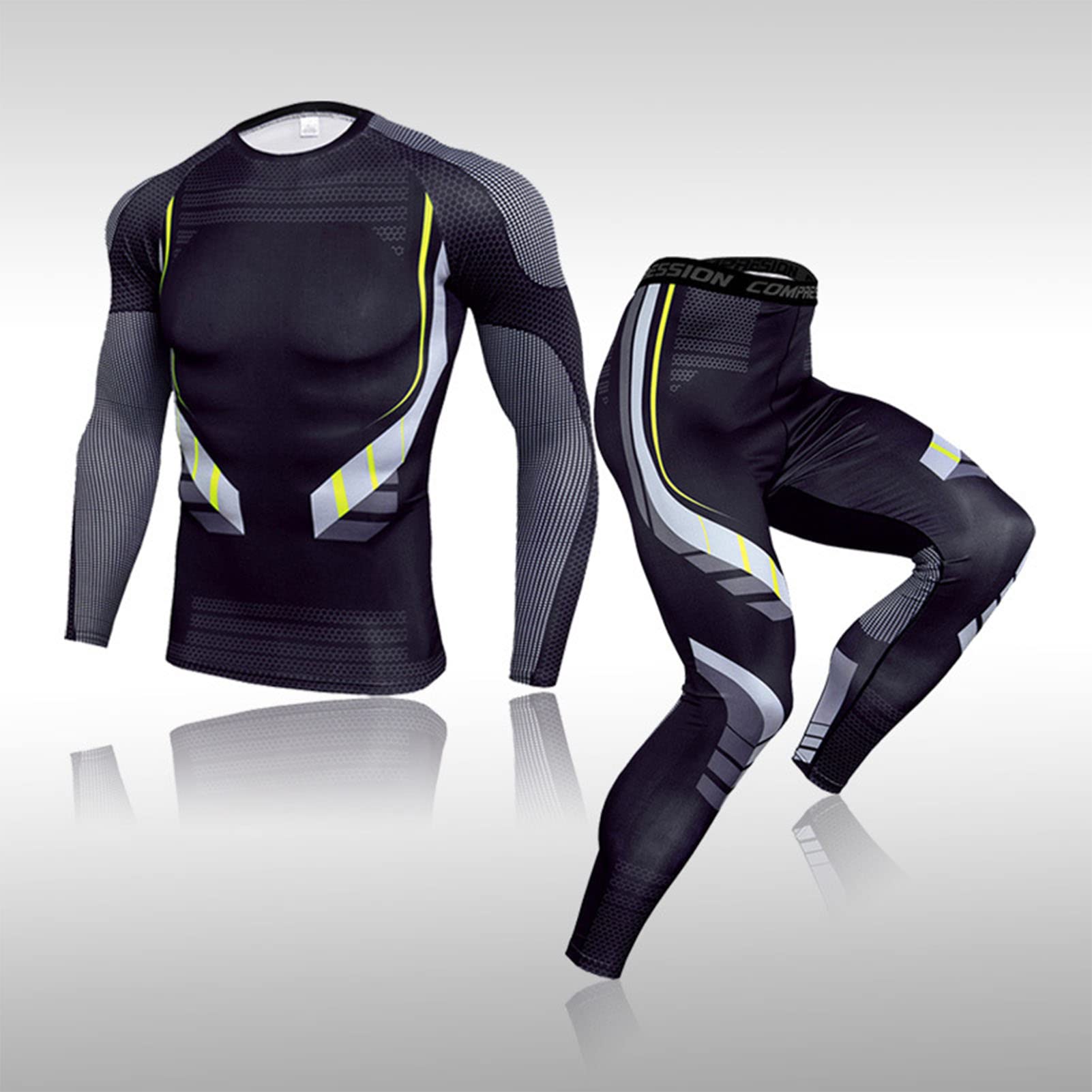 Men's 2-Piece Waterproof Fitness Training Suit - Soft, Breathable Workout Clothes for Gym & Outdoor Exercise | Perfect for Running, Yoga & Active Lifestyle