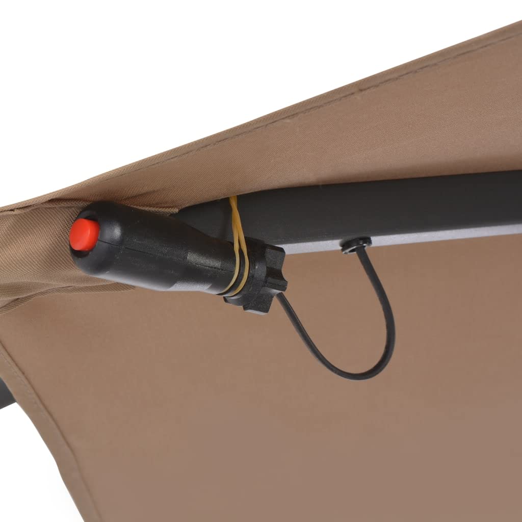 Outdoor Cantilever Umbrella with LED Lights - 118.1