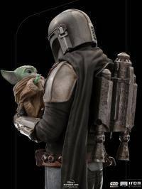 Iron Studios The Mandalorian & Grogu BDS Art Scale 1/10 Statue - Premium Collectible Figure for Star Wars Fans, Home Display & Gift Idea