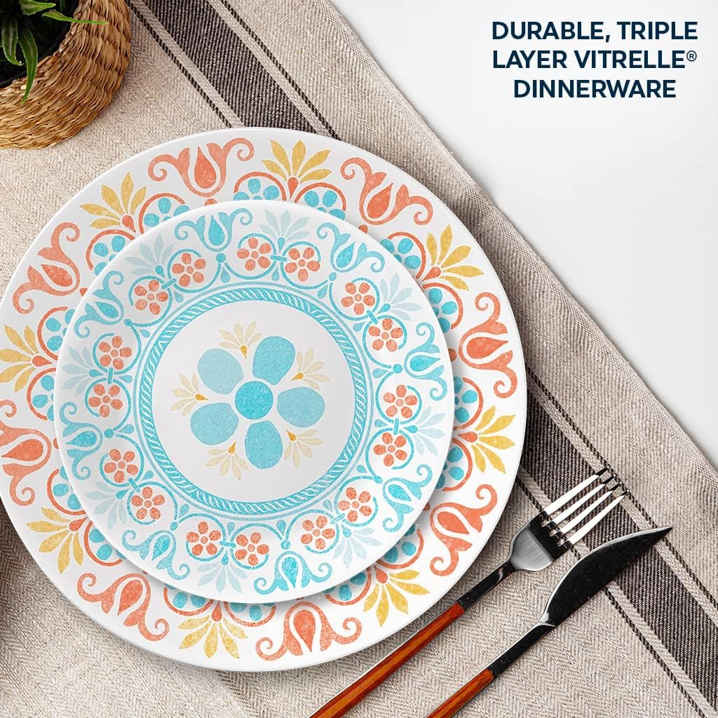 Corelle Terracotta Dreams 18-Piece Dinnerware Set for 6 - 10.25
