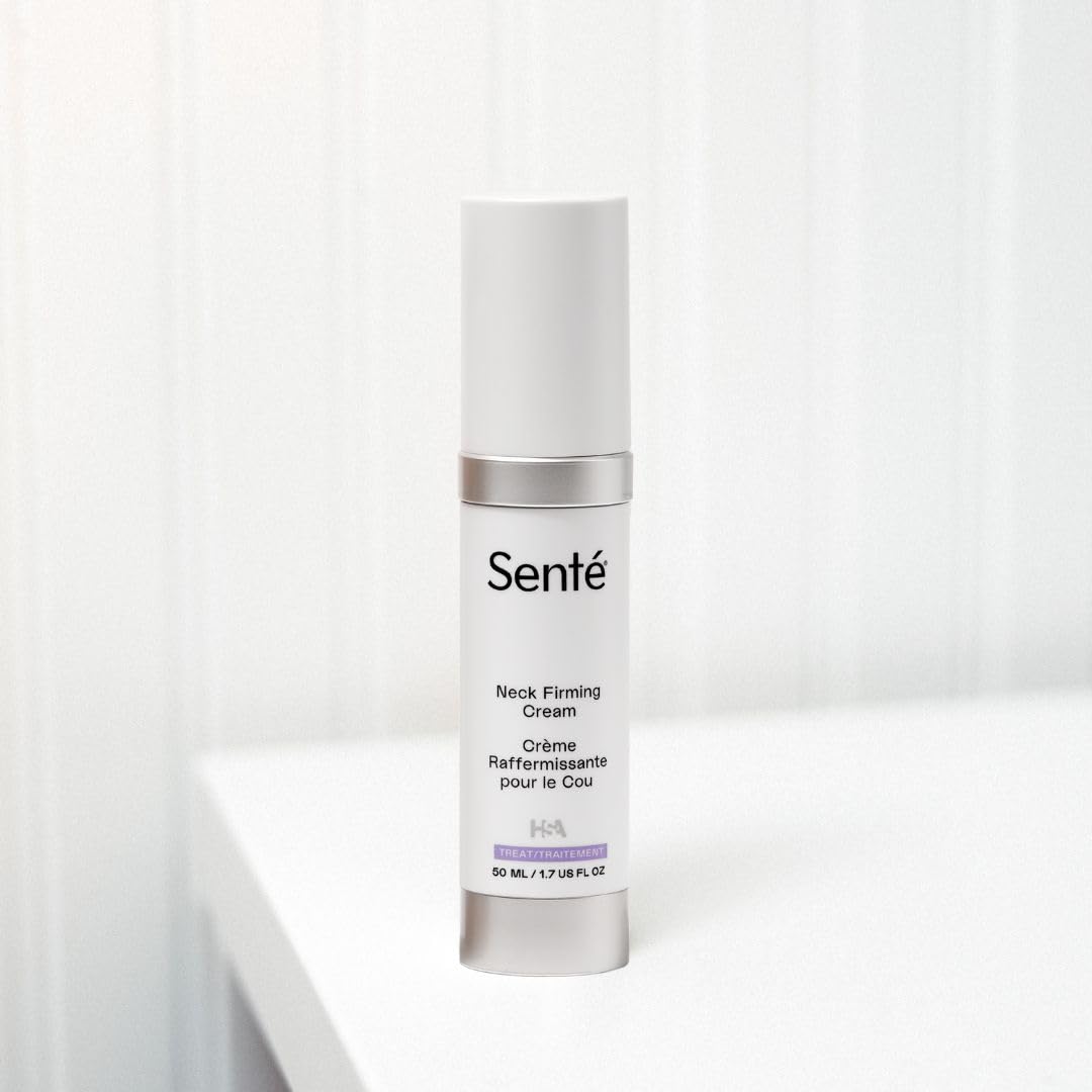 Sente Neck Firming Cream - Anti-Aging Neck Cream with HSA, Caffeine & Vitamin C for Wrinkle Reduction & Skin Tightening - 1.7 Oz - Perfect for Daily Skincare Routine & Nighttime Use
