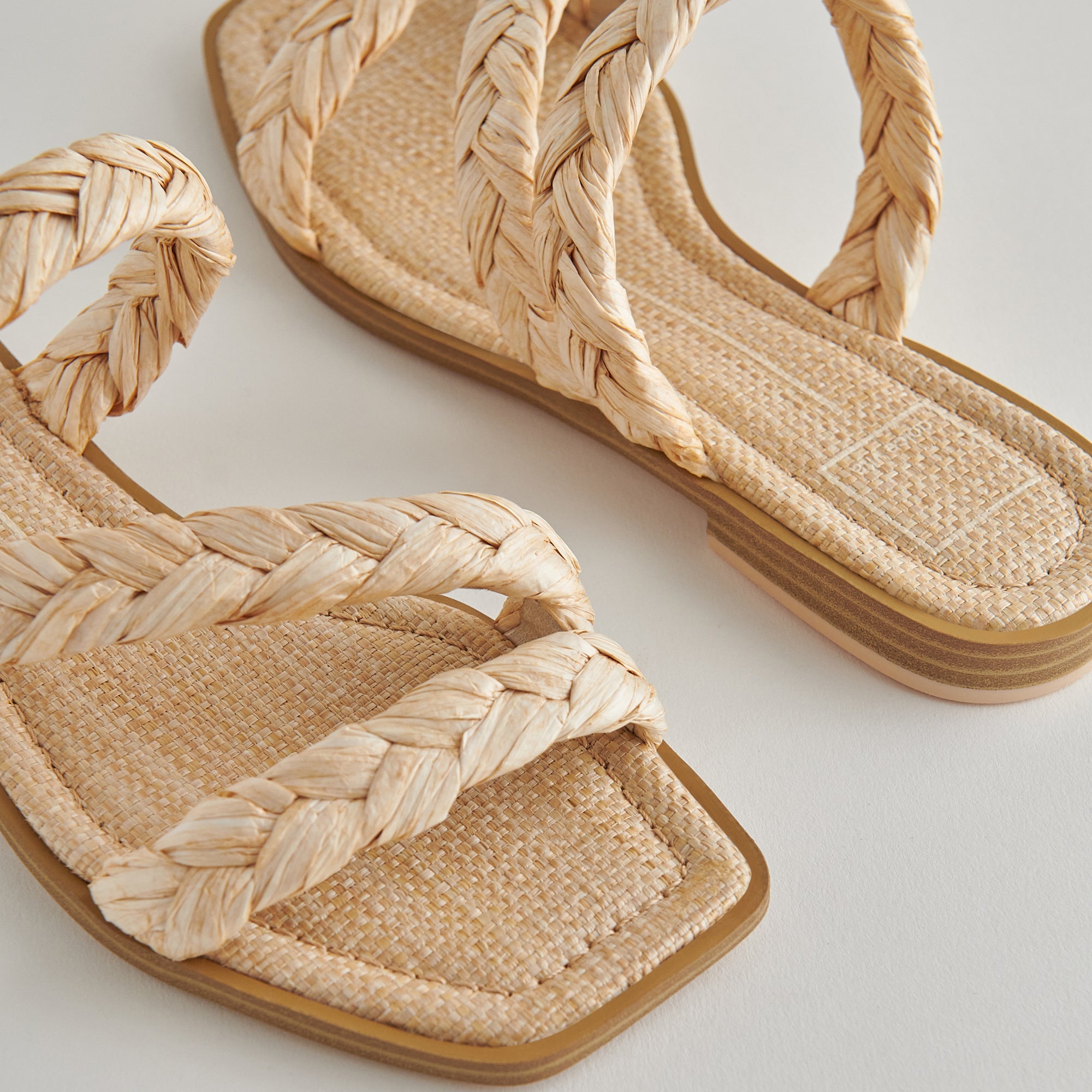 IMAN SANDALS Women's Lightweight Natural Raffia Sandals - Comfortable Summer Beach Walking Shoes for Vacation & Outdoor Activities