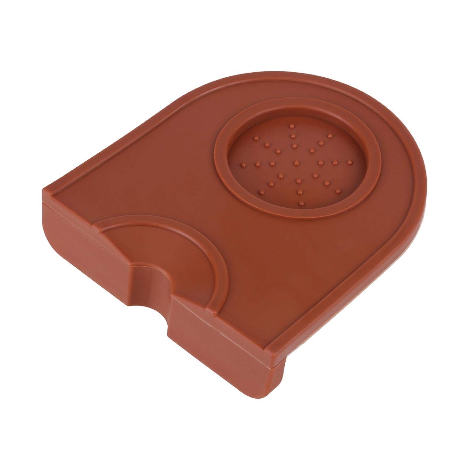 Premium Coffee Tamper Mat - Thickened Anti-Slip Elastic Espresso Accessory for Baristas & Home Brewing | Durable Counter Protector for Coffee Machines & Grinders (Brown) - Perfect for Kitchen Countertops & Coffee Stations