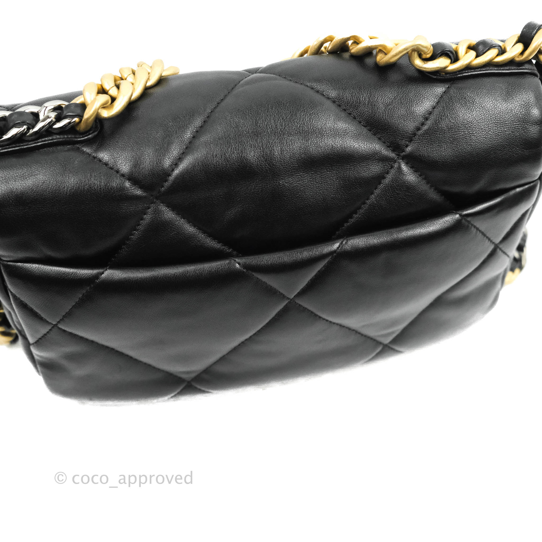 Chanel 19 Small Handbag Black Lambskin Leather with Mixed Metal Hardware - Luxury Crossbody Bag for Women, Perfect for Date Night & Evening Events