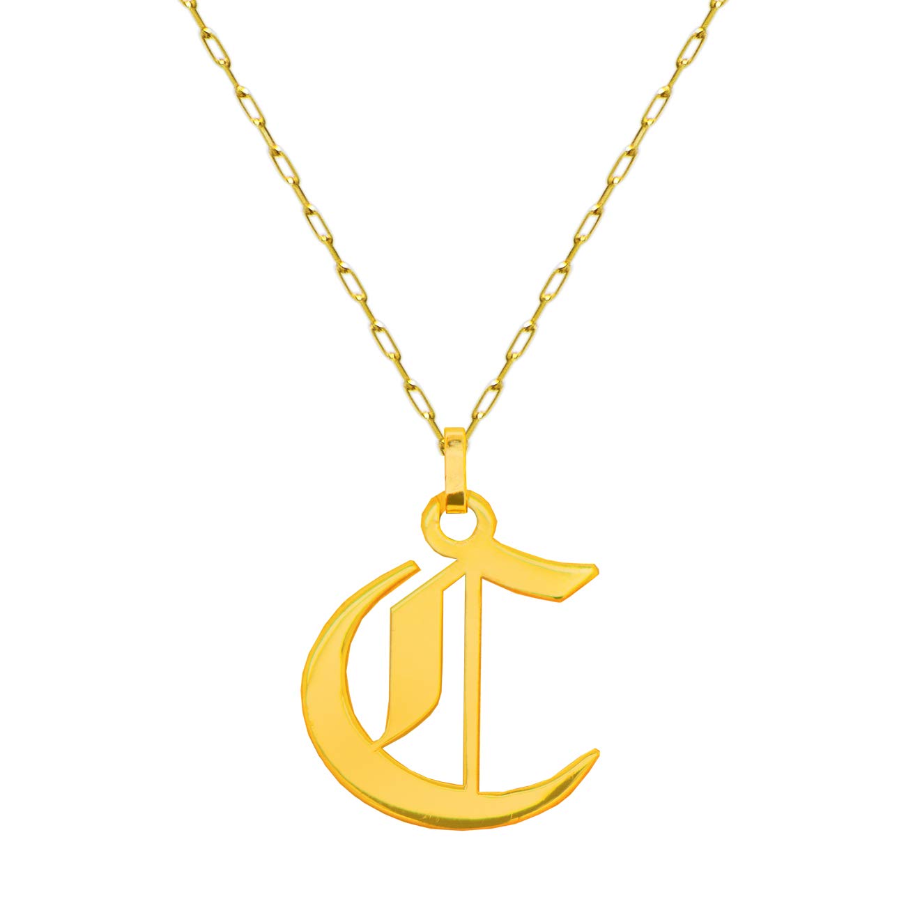 14K Gold Initial Charm Necklace - Personalized Gift for Her