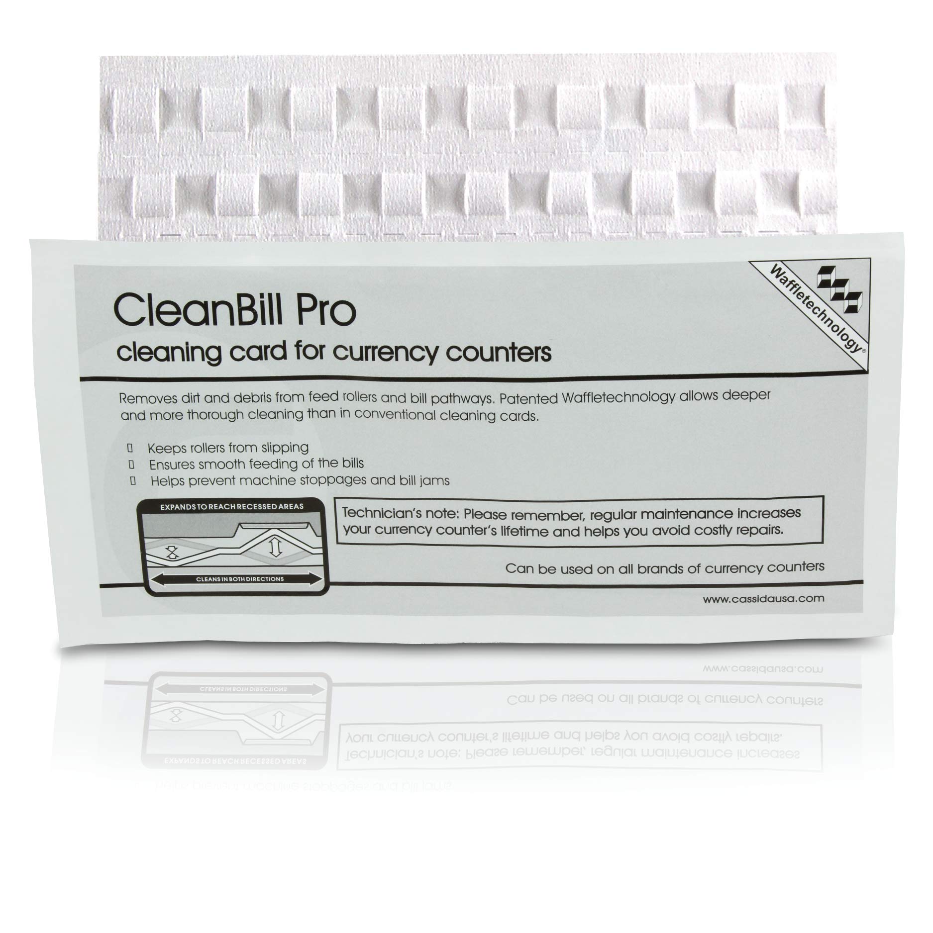 Cassida Cleaning Cards (CleanBillPro) - Premium Banknote Cleaning Solution for Cash Counting Machines | Perfect for Retail, Banks & Vending Businesses