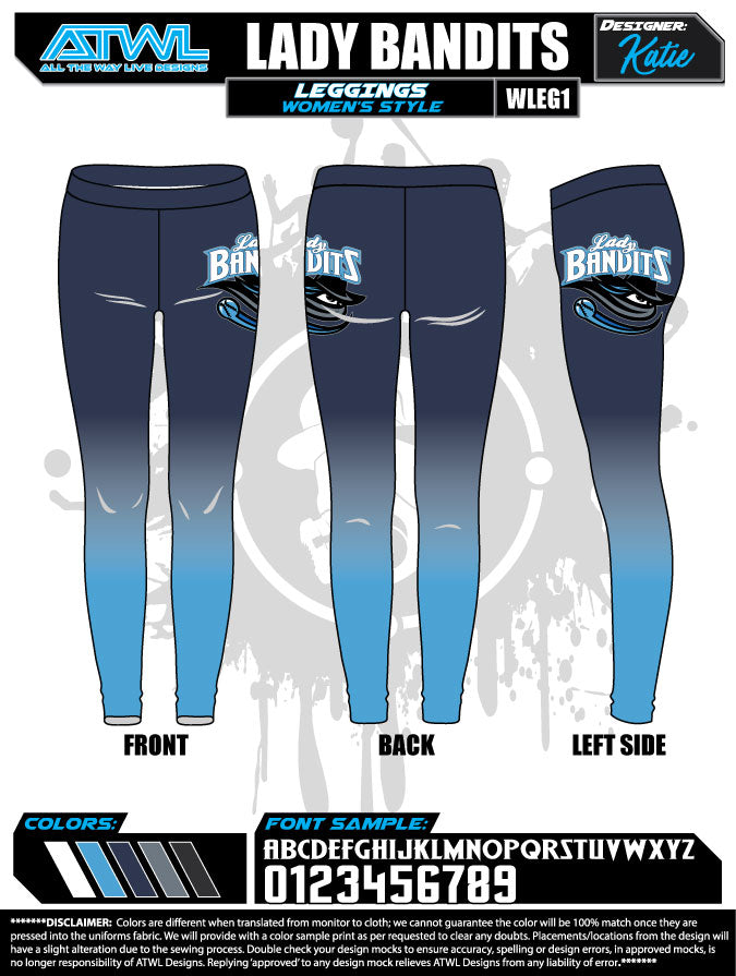 Lady Bandits High Waist Yoga Pants for Women - Tummy Control Workout Leggings - Comfortable Gym & Running Activewear for Yoga, Pilates, Lounge
