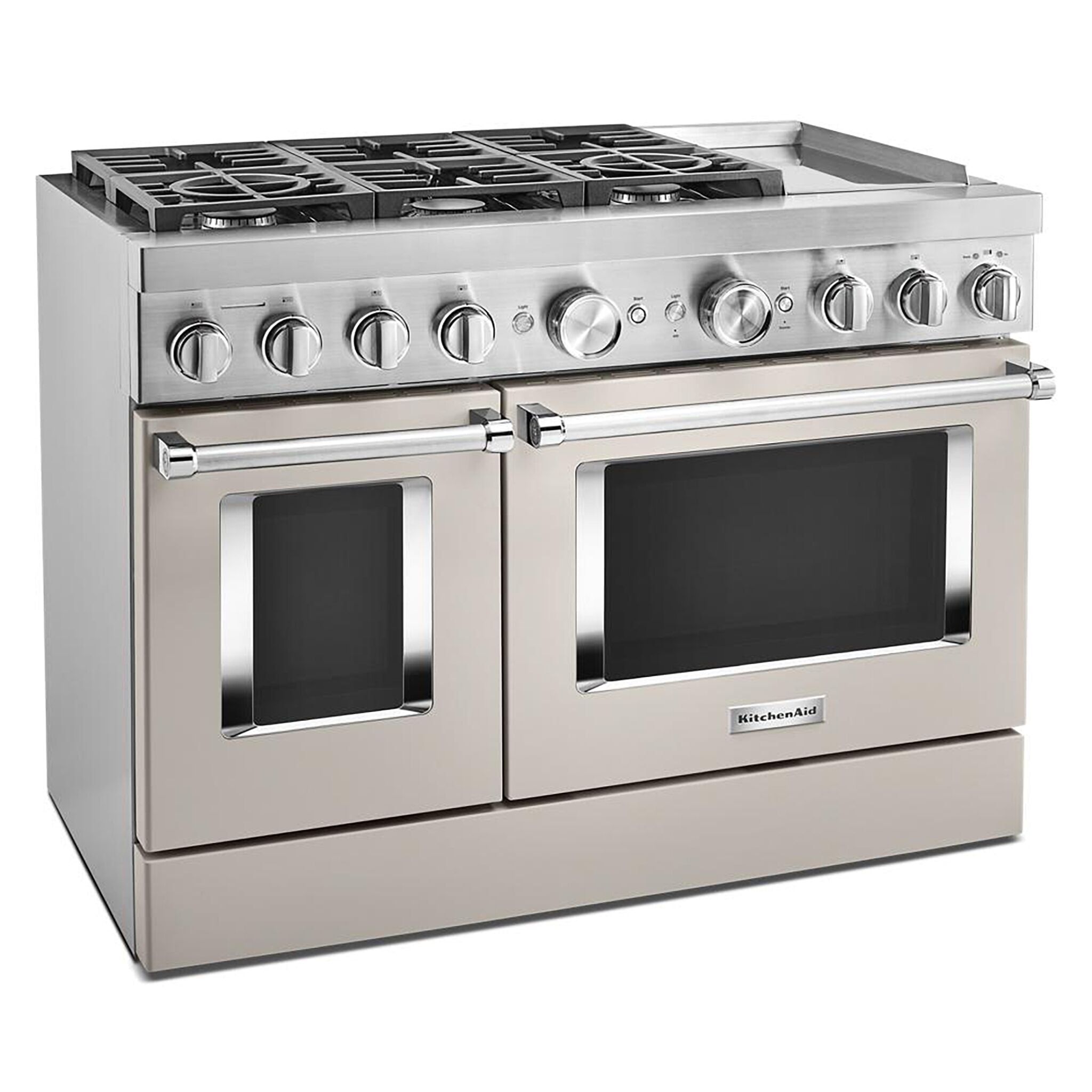 KitchenAid Matte Milkshake Smart Dual Fuel Freestanding Range - 6.3 Cu. Ft. Oven Capacity with Convection Cooking, WiFi Connect & Precise Temperature Control (KFDC558JMH) - Perfect for Home Chefs & Modern Kitchens