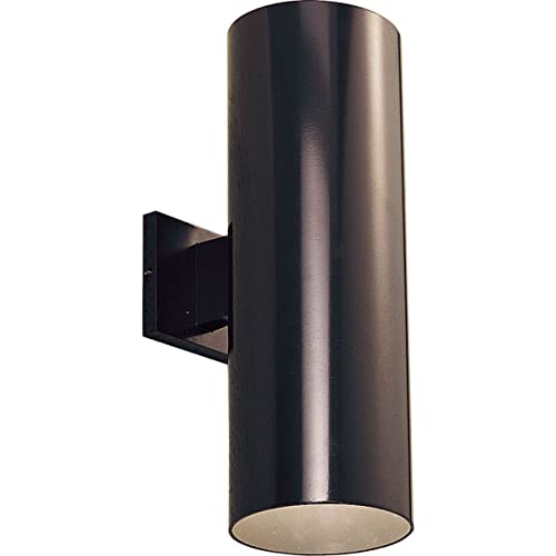 Progress P5642-20 Modern Outdoor Cylinder Light - 2-Light Antique Bronze Fixture with Metal Shade (6