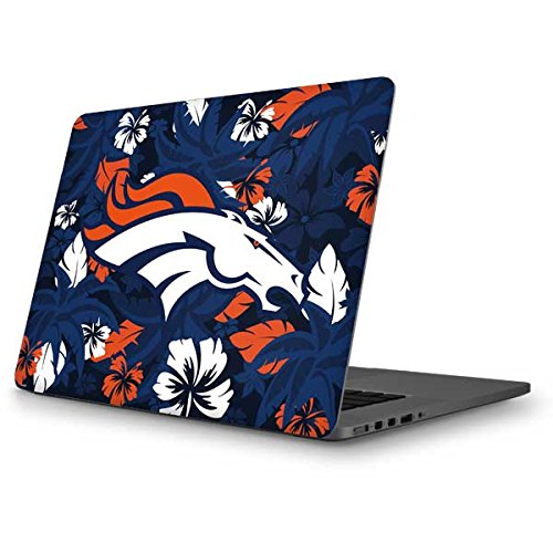 Officially Licensed NFL Denver Broncos Tropical Print Laptop Skin for MacBook Pro 13-inch (2014) | Protective Decal Sticker | Perfect for Broncos Fans, Office & School Use