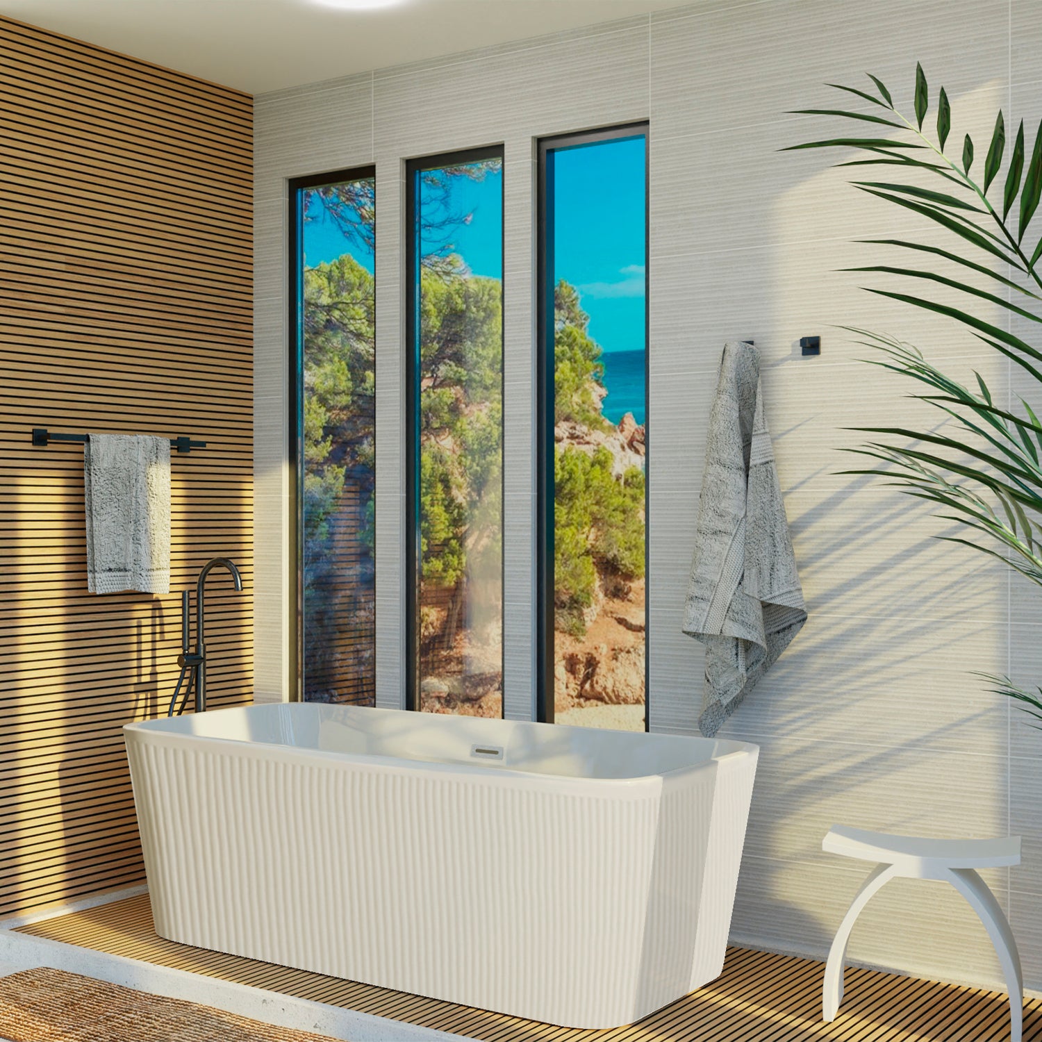 DAX Rectangle Freestanding Acrylic Bathtub 67