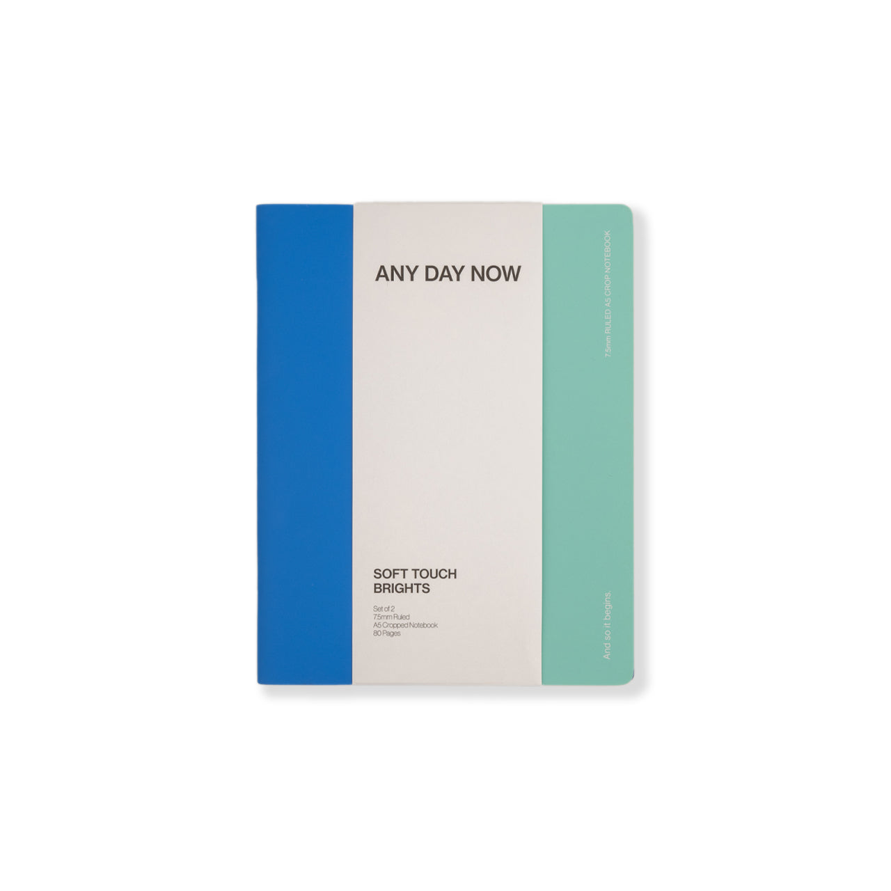 Soft Touch Notebook Set of 2 - Ruled A5 Cropped Journal for Writing, Note Taking & Sketching - Perfect for School, Office & Travel