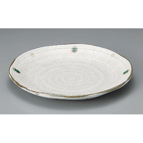 Set of 10 Japanese Round Plates - Sakura Polka Dot Design (13