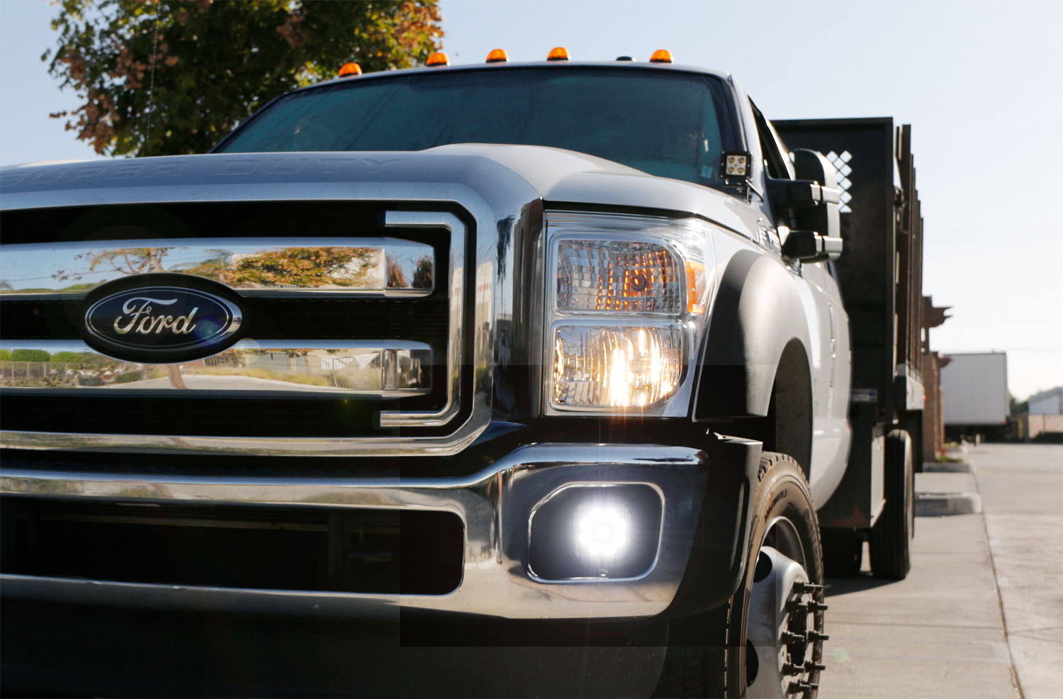 27W LED Fog Lights with Bezels, Brackets & Wiring Kit for 2011-2016 Ford F250 F350 F450 Super Duty Trucks - Durable Off-Road Lighting for Foggy Conditions & Night Driving