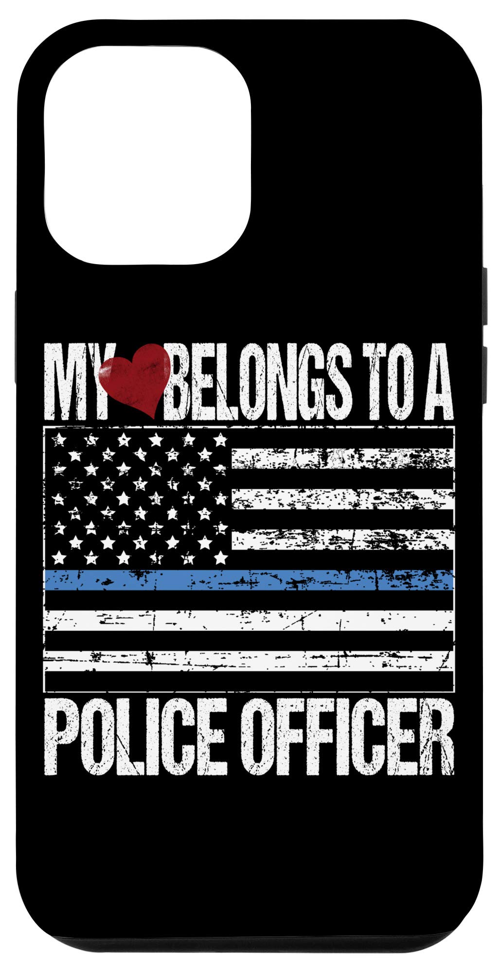 iPhone 12 Pro Max Thin Blue Line Flag Case - Protective Phone Cover for Police Officers & Supporters | Durable Slim Design for Everyday Use & Law Enforcement Appreciation