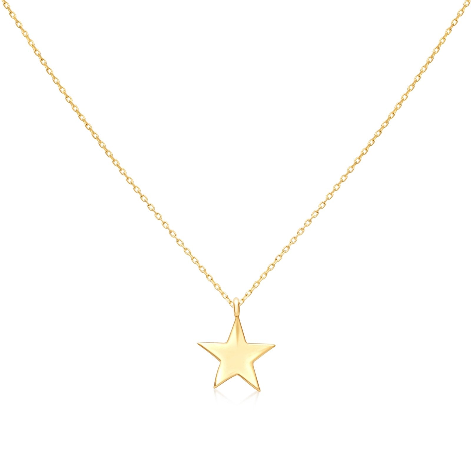 14k Yellow Gold Lucky Star Necklace - Perfect for Birthdays, Anniversaries & Everyday Elegance