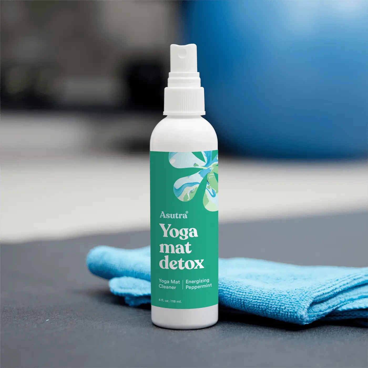 Natural Energizing Peppermint Yoga Mat Cleaner Spray - Eco-Friendly & Non-Toxic for Yoga Mats, Gym Equipment & Fitness Gear - Perfect for Home, Studio & Travel Use